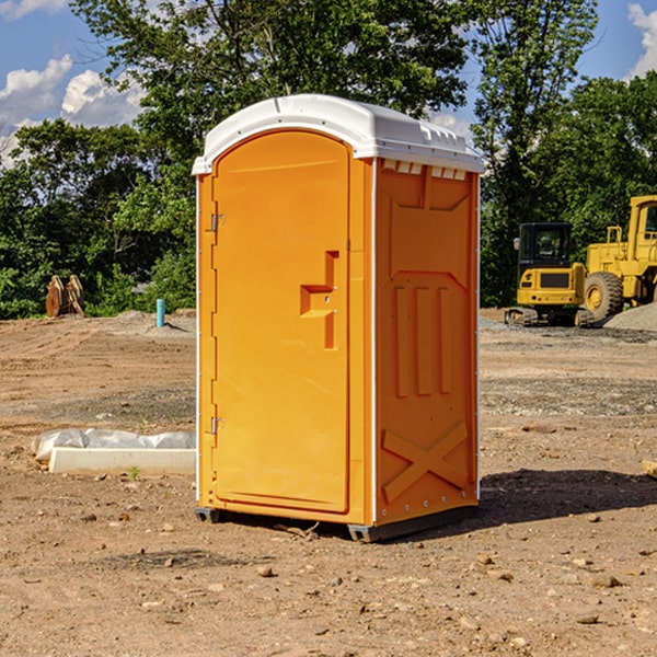 how often are the porta potties cleaned and serviced during a rental period in Ramona California